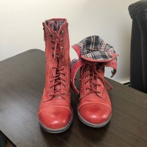 American Rag Red Combat Boots